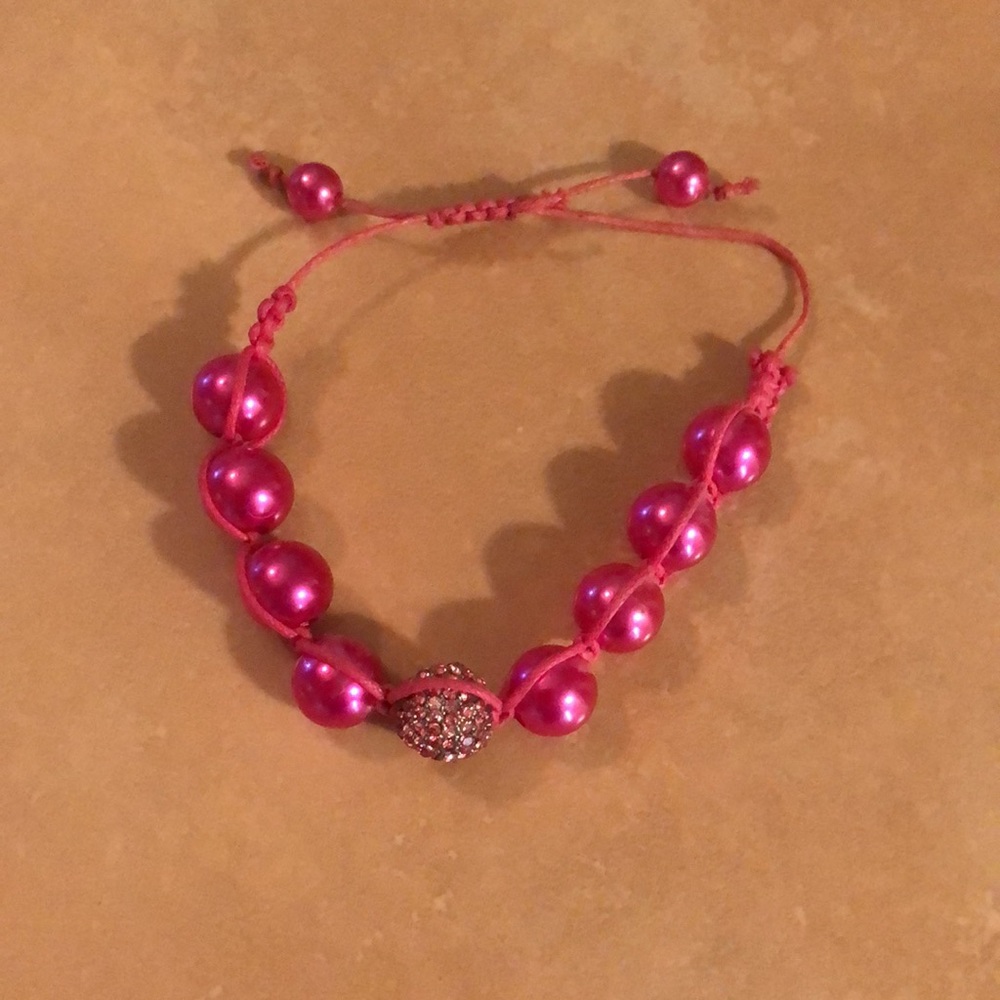 EUC 3 PEARL & BLING Cord ADJUSTABLE Bracelet’s - Picture 2 of 6